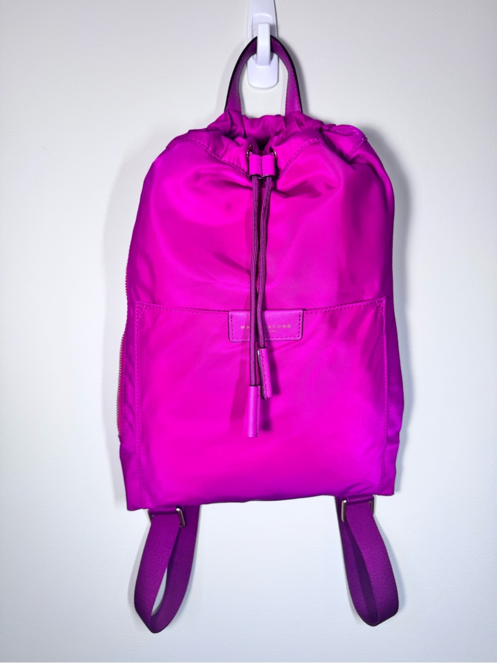 Marc Jacobs Fuchsia Hot Pink Drawstring Backpack